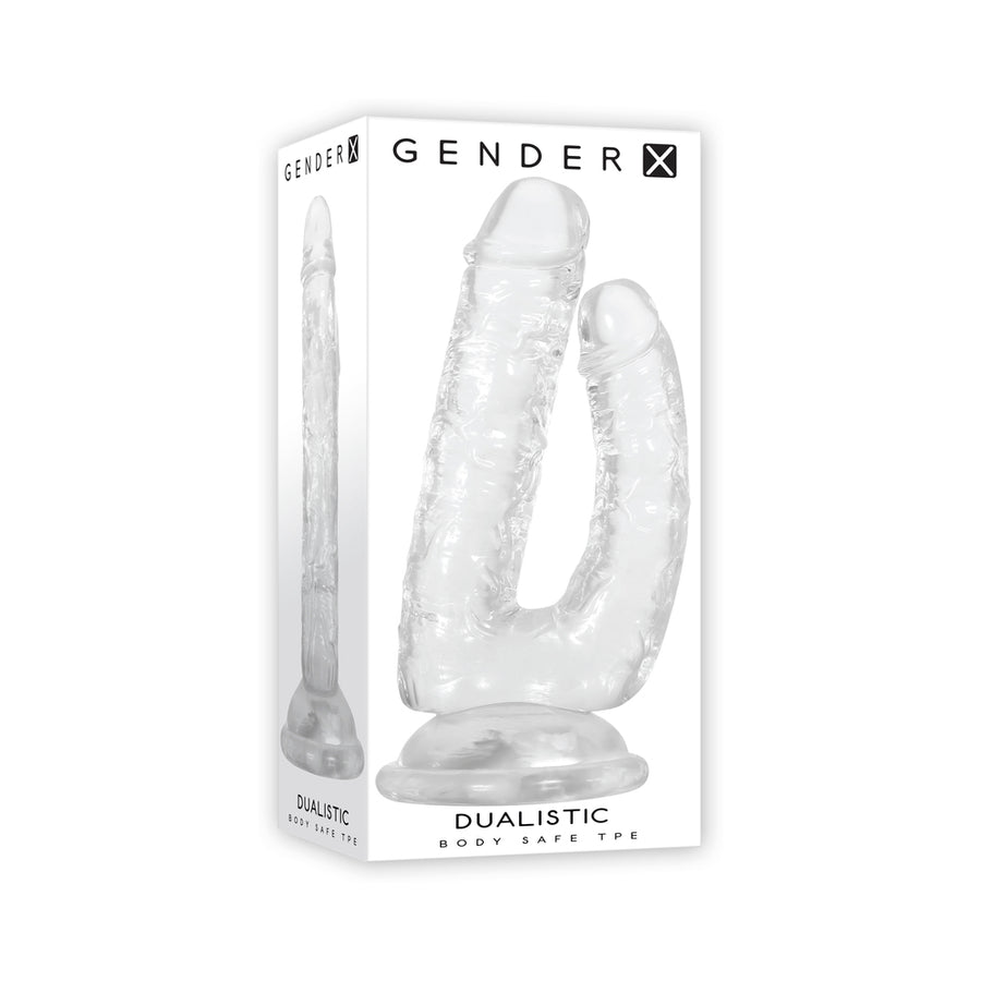 Gender X Dualistic Double-shafted Dildo Clear