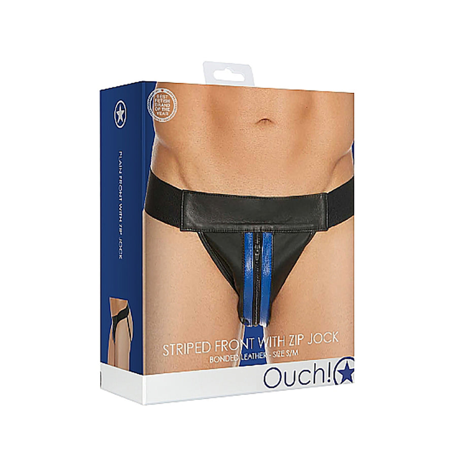 Ouch Jock Front Zip Blue S/M