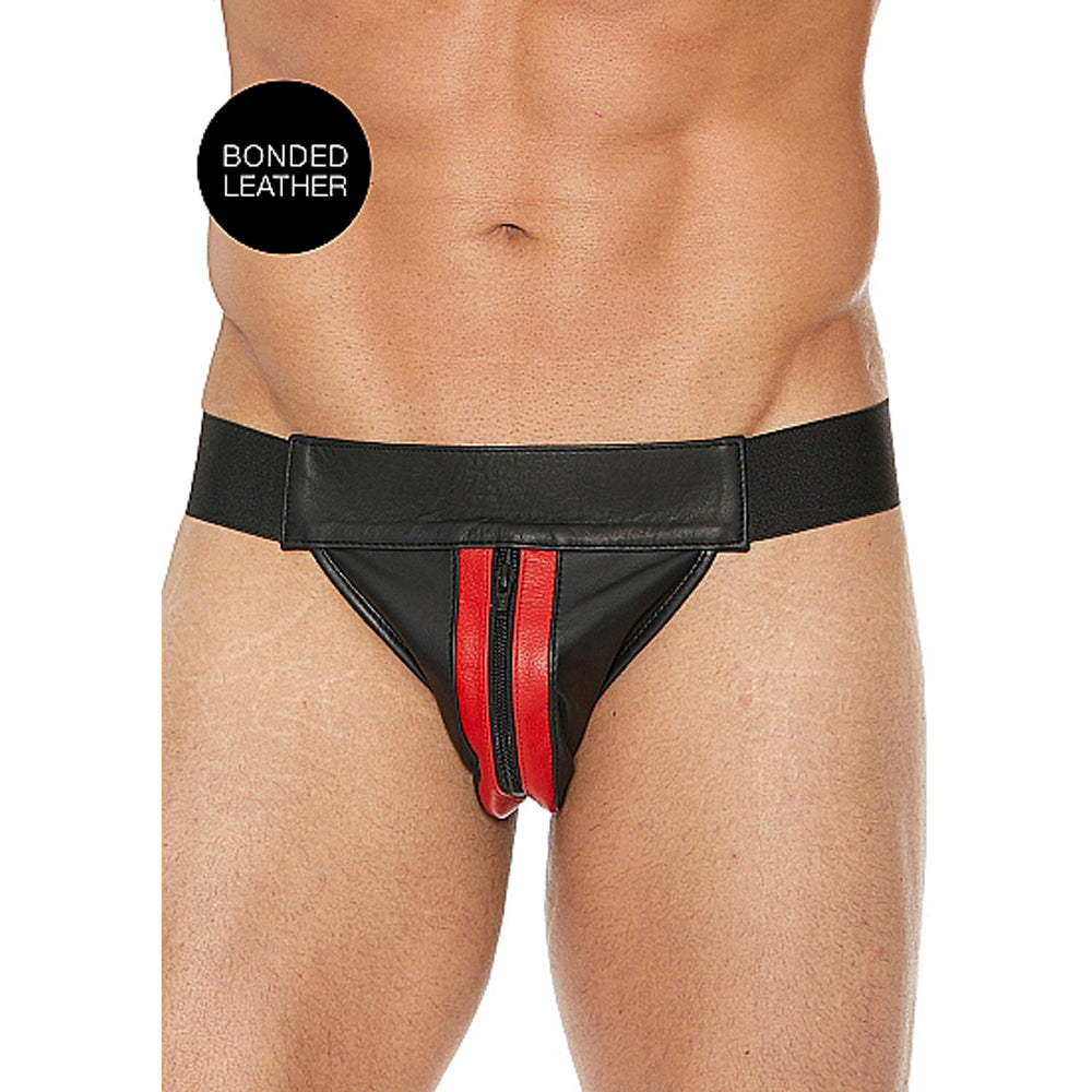 Ouch Jock Front Zip Red S/M