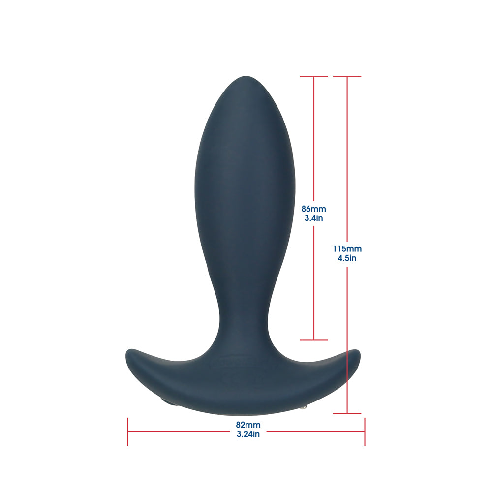 Lux Active Throb 4.5 In. Anal Pulsating Silicone Massager Black
