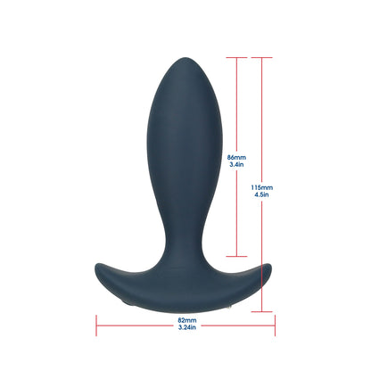 Lux Active Throb 4.5 In. Anal Pulsating Silicone Massager Black