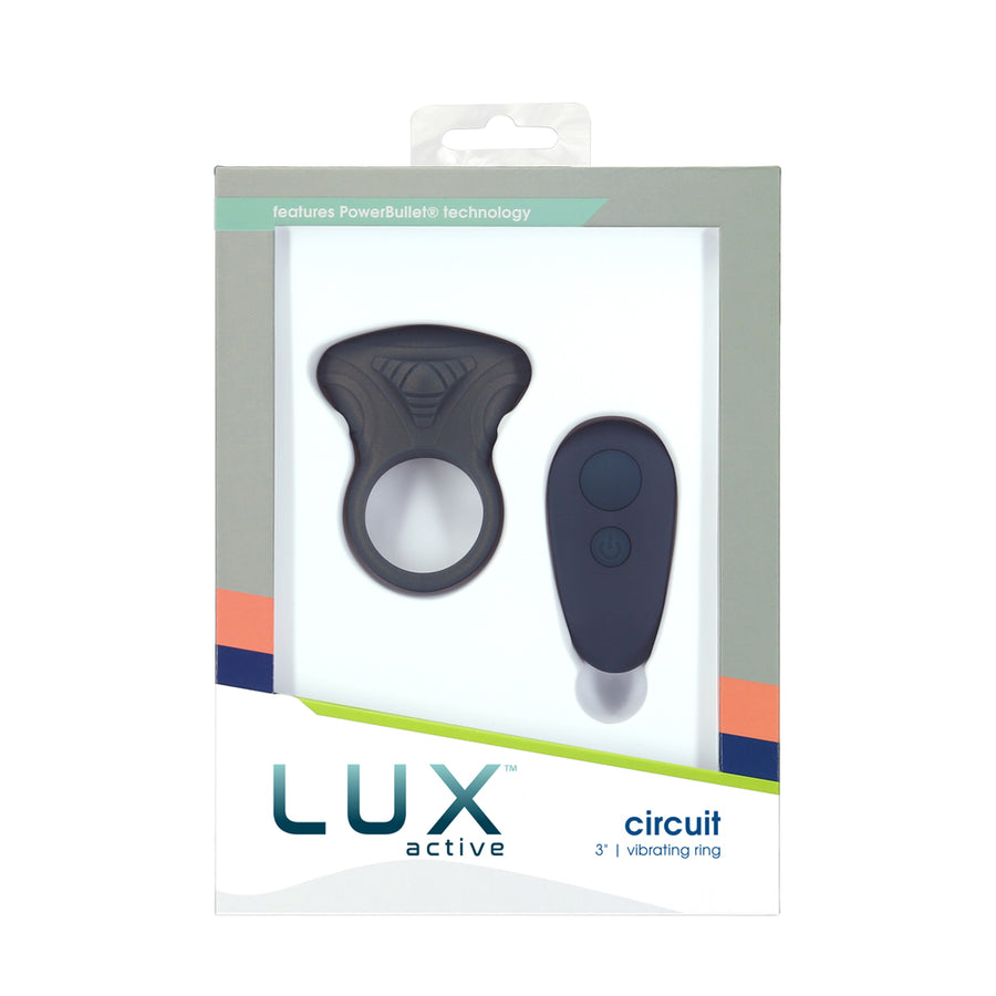 Lux Active Circuit 3 In. Vibrating Ring Silicone Black