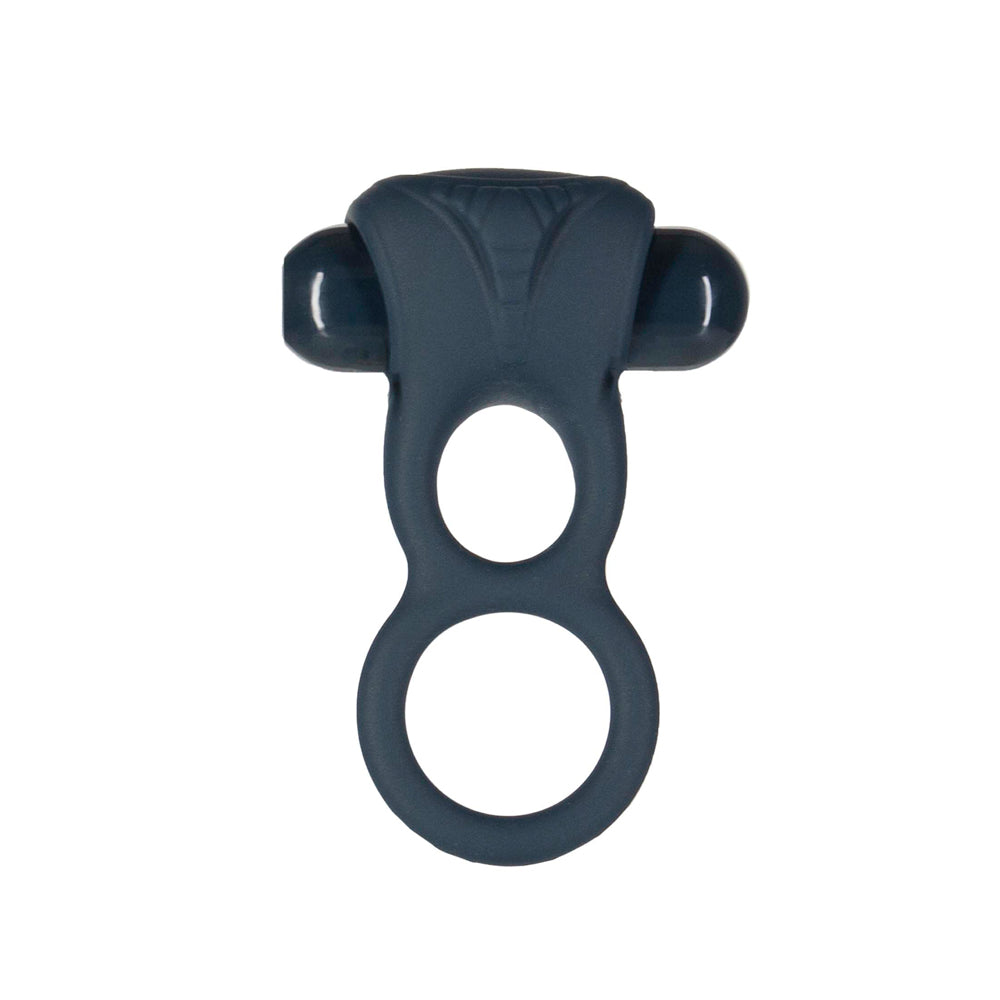 Lux Active Triad 4.5 In. Vibrating Dual Ring Silicone Black