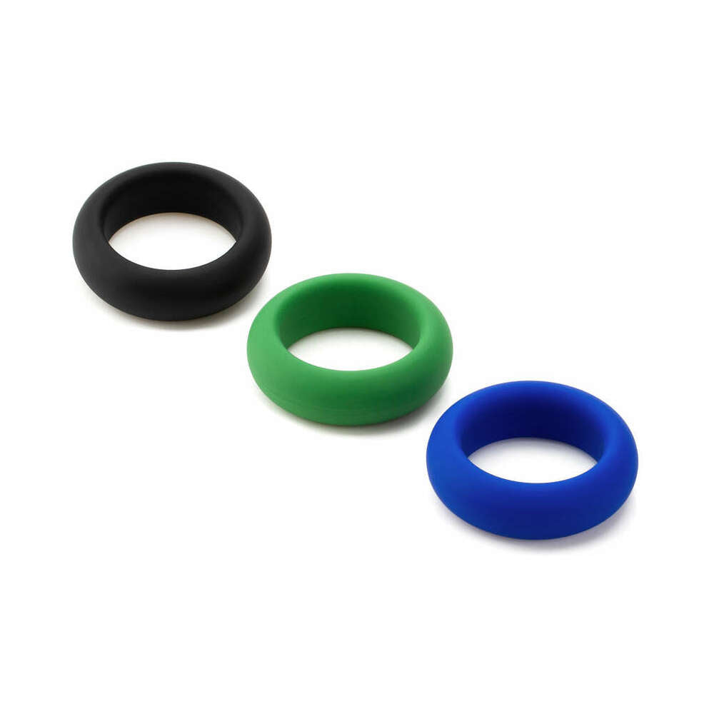 Je Joue 3-pack Silicone C-rings Black/green/blue