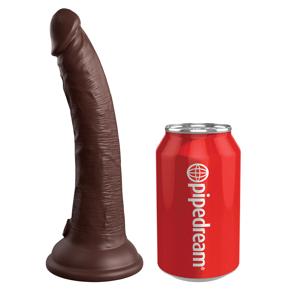 King Cock Elite Silicone Dual-density Cock 7 In. Brown