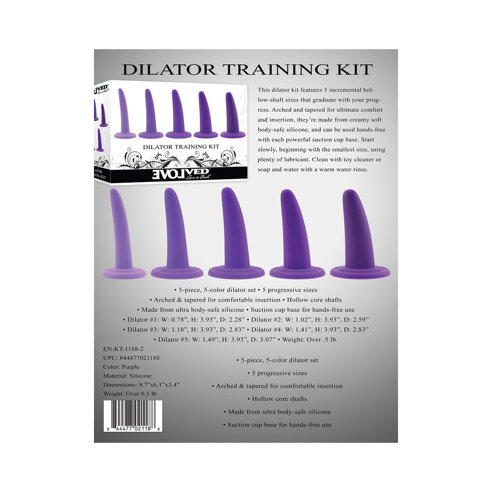 Evolved 5-piece Silicone Dilator Training Kit Purple