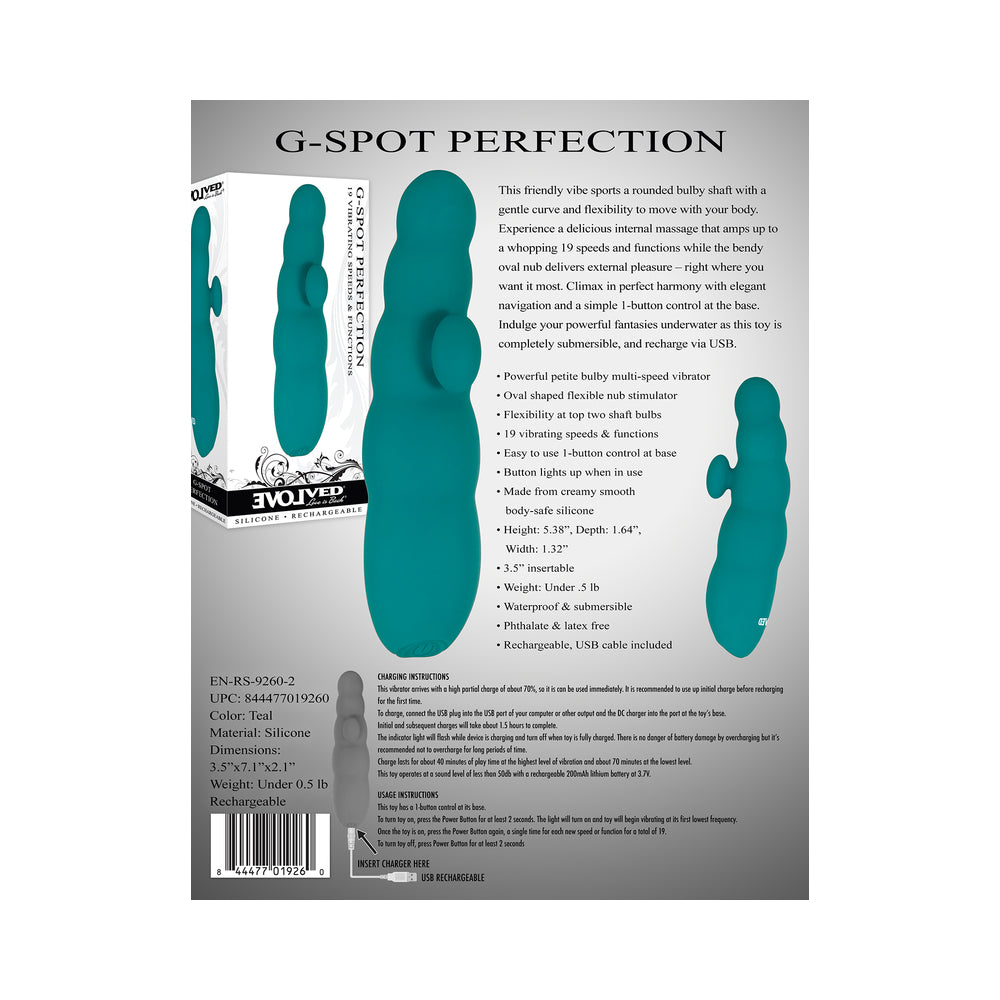 Evolved G Spot Perfection Vibe - Teal