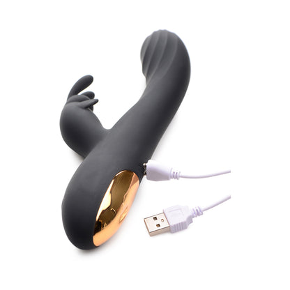 Power Bunny Cuddles Rabbit Vibe Silicone Rechargeable Black