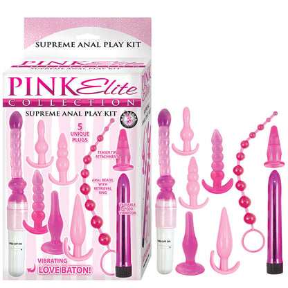 Pink Elite Collection Supreme Anal Play Kit Pink
