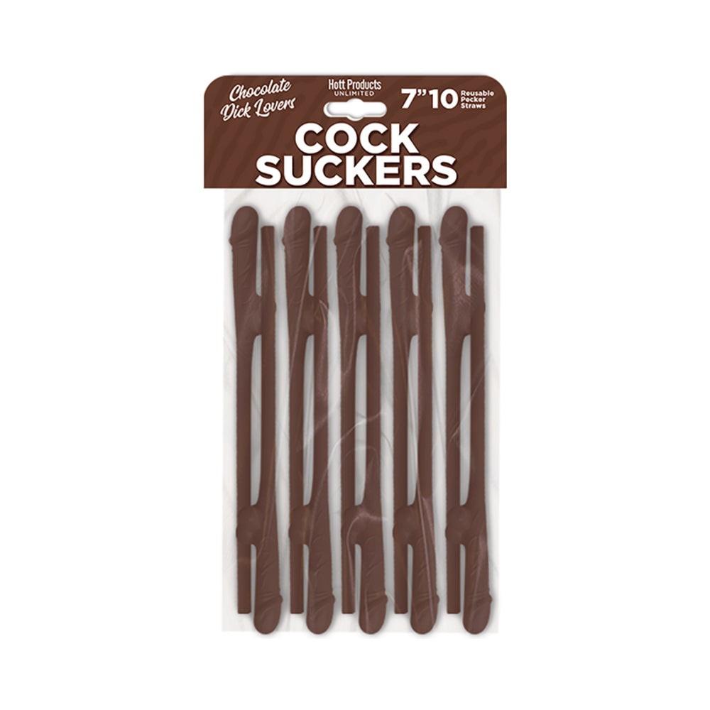 Cock Suckers Pecker Straws - Chocolate Lovers Pack Of 10