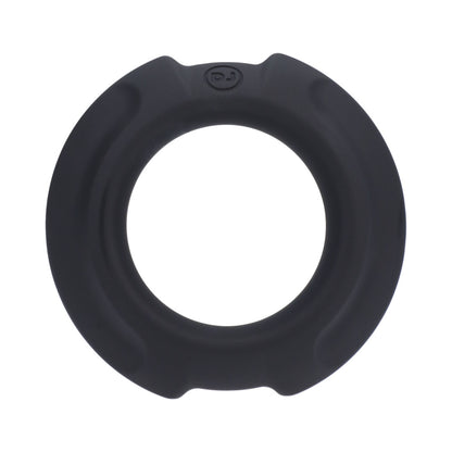 Optimale Flexisteel Silicone, Metal Core Cock Ring 35 Mm Black