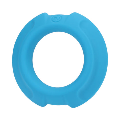 Optimale Flexisteel Silicone, Metal Core Cock Ring 35 Mm Blue
