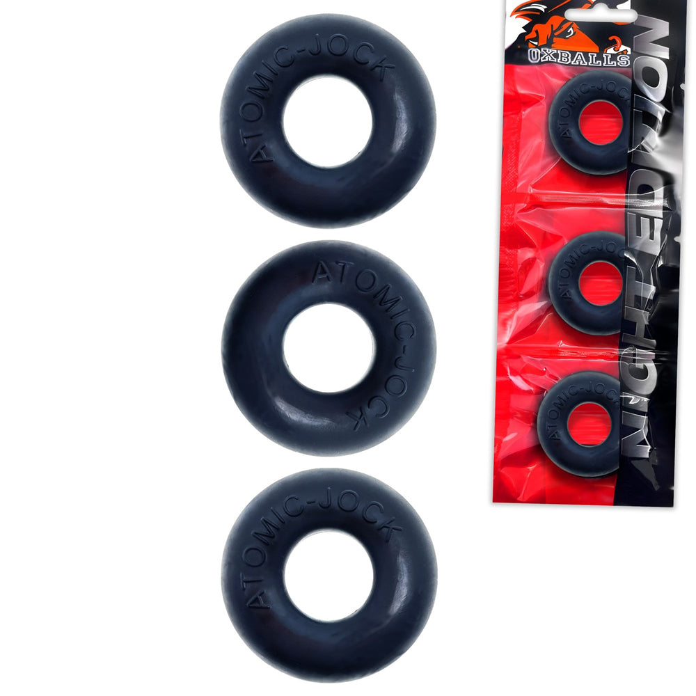 Oxballs Ringer Cockring 3-pack Plus+silicone Special Edition Night