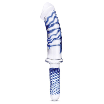 Glas Realistic Double Glass Dildo Handle 11 In.