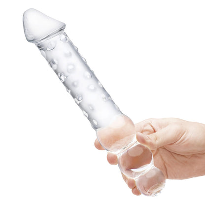 Glas Double-ended Glass Dildo With Anal Beads 12 In.