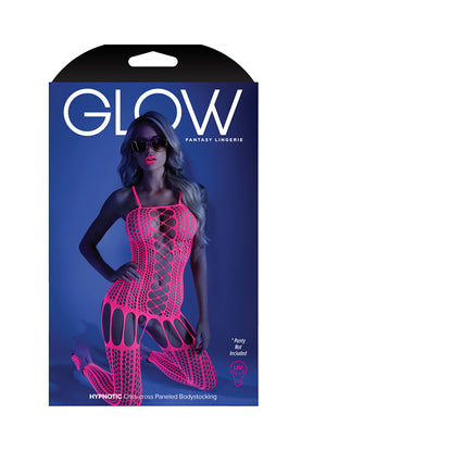 Fantasy Lingerie Glow Hypnotic Criss-Cross Paneled Bodystocking