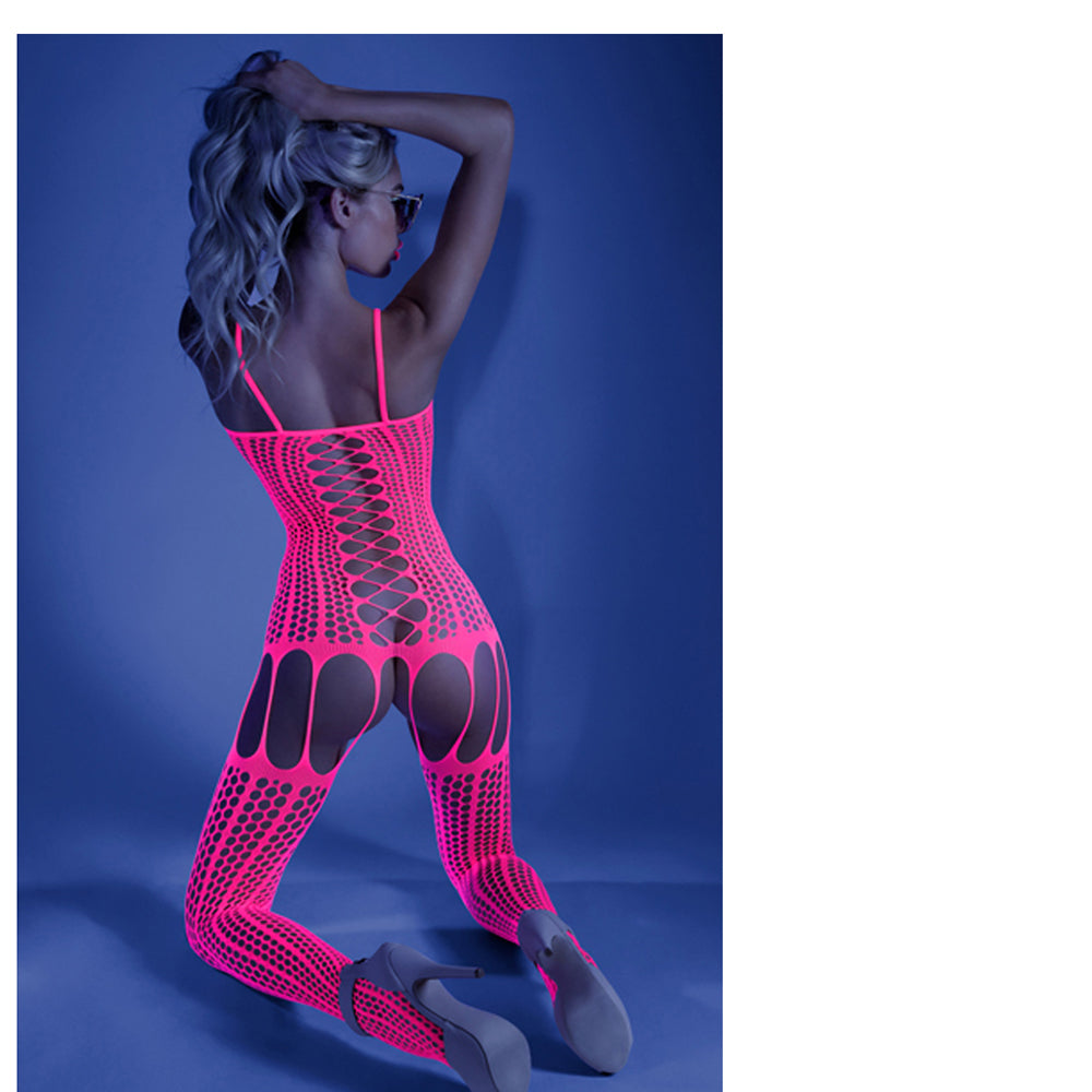 Fantasy Lingerie Glow Hypnotic Criss-Cross Paneled Bodystocking