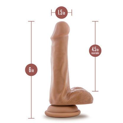 Dr. Skin Plus Posable Dildo With Balls 6 In. Mocha