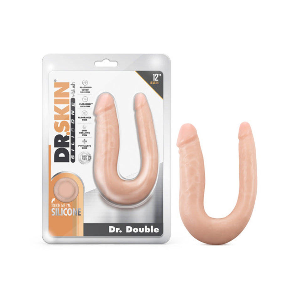 Dr. Skin Dr. Double Double Dong Silicone 12 In. Vanilla