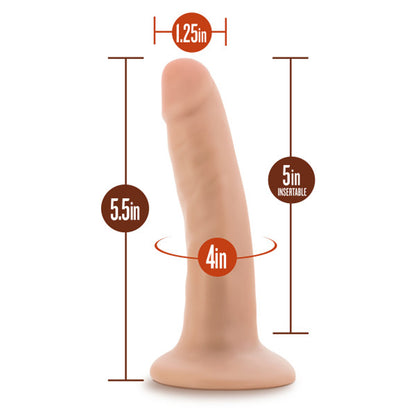 Dr. Skin Dr. Lucas Dong With Suction Cup Silicone 5 In. Vanilla