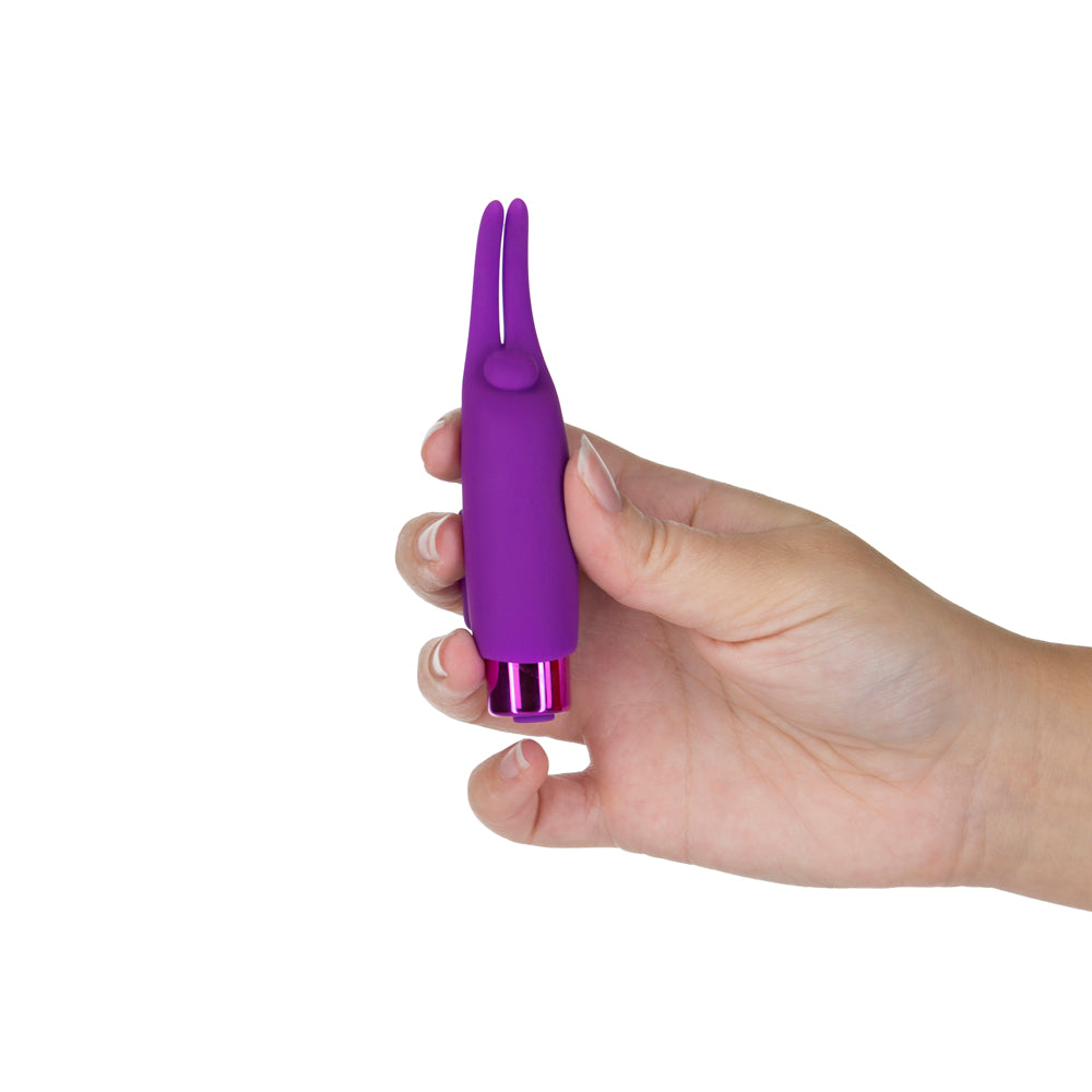 Powerbullet Teasing Tongue With Mini Rechargeable Bullet 2.5 In. Purple