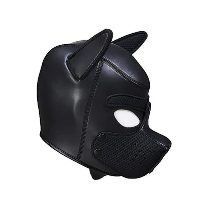 Puppy Play Neoprene Puppy Hood Black