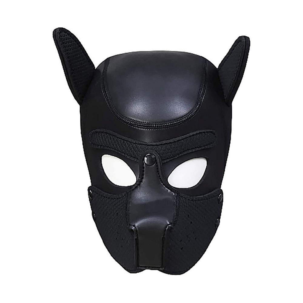 Puppy Play Neoprene Puppy Hood Black