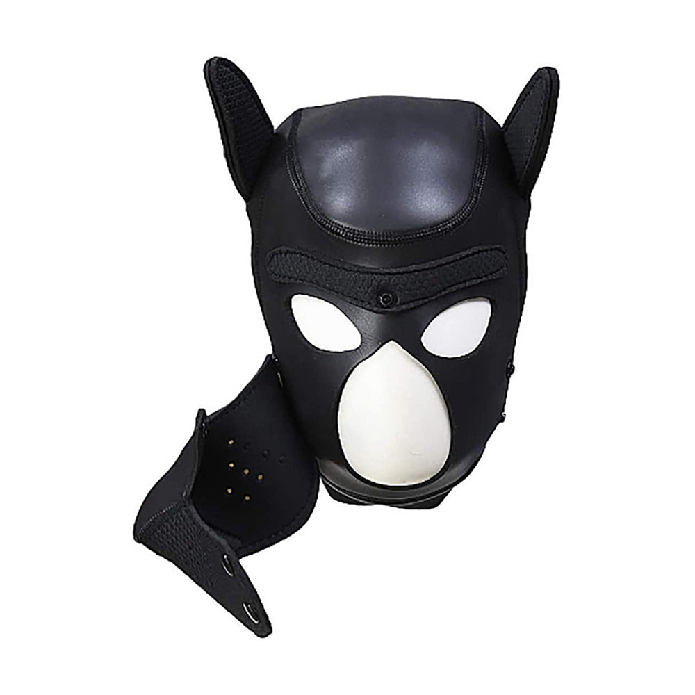 Puppy Play Neoprene Puppy Hood Black