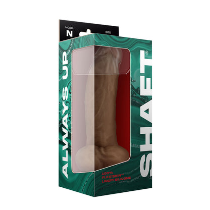 Shaft Model N Liquid Silicone Dong With Balls 7.5 In. Oak