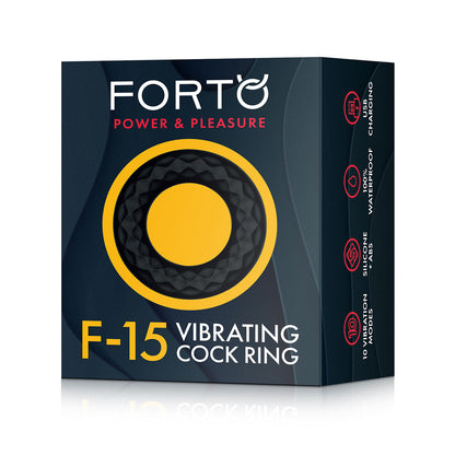 Forto F-15: Silicone Vibrating Cock Ring Blue