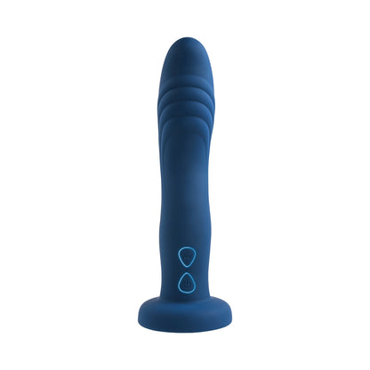 Gender X Snuggle Up Vibrator And Strap-on Harness Blue