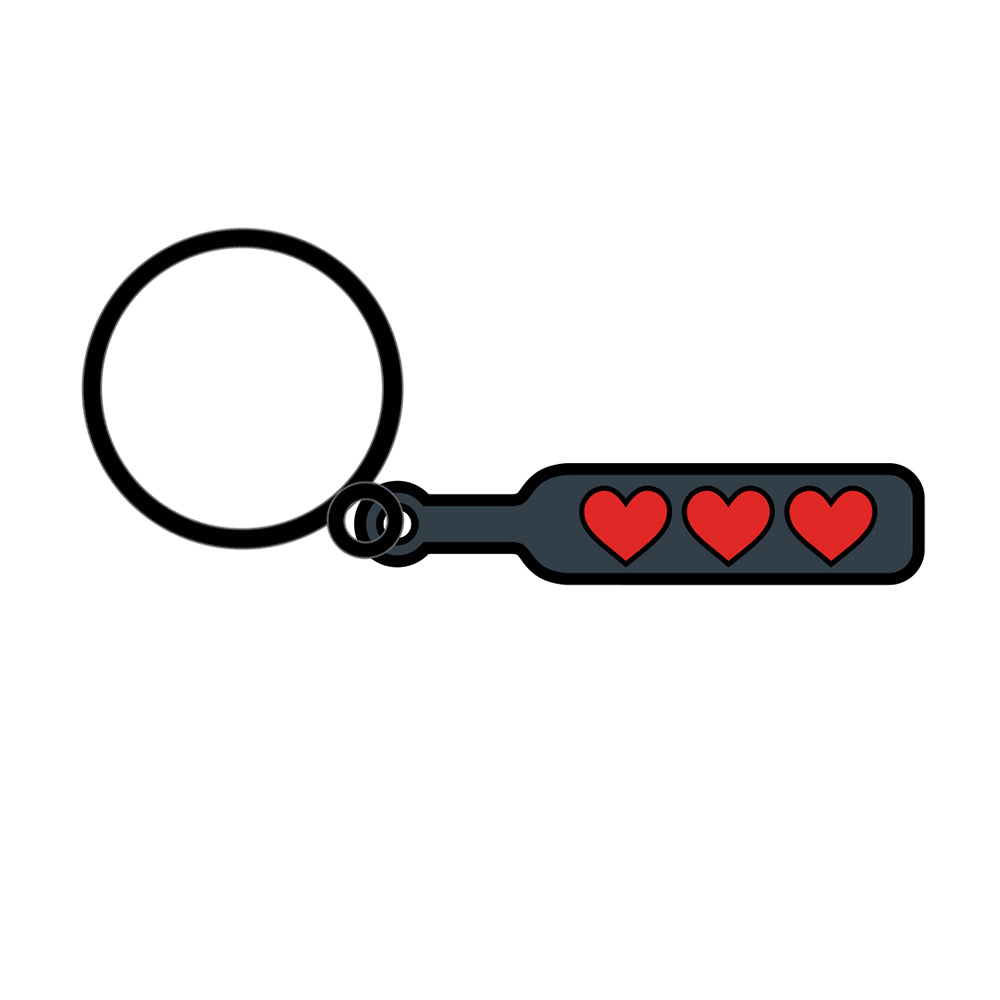Sex Toy Keychain Hearts Paddle