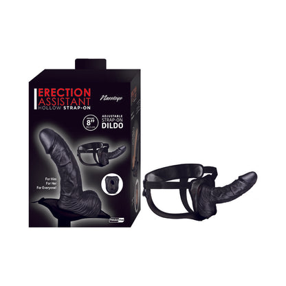 Erection Assistant Hollow Strap-on 8 In. Black