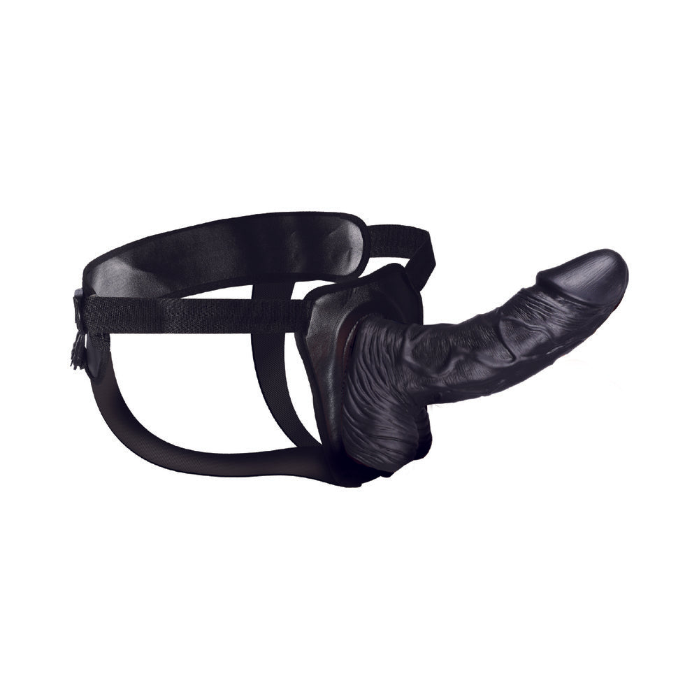 Erection Assistant Hollow Strap-on 8 In. Black