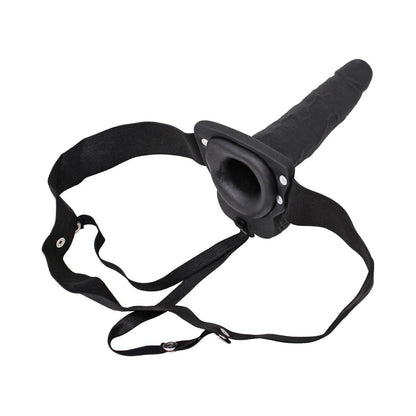 Erection Assistant Hollow Strap-on Vibrating 6 In. Black