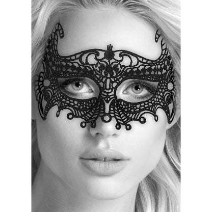 Ouch! Black &amp; White Lace Eye Mask Empress Black