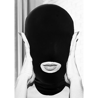 Ouch! Black &amp; White Submission Mask With Open Mouth Black