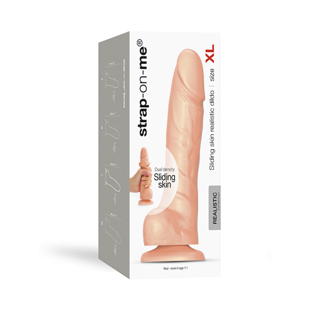 Strap-on-me Xl Sliding Skin Realistic Dildo Vanilla