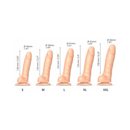 Strap-on-me Xl Sliding Skin Realistic Dildo Vanilla