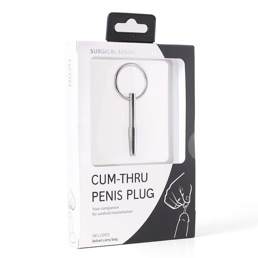 Oxy Cum-thru Penis Plug Stainless Steel