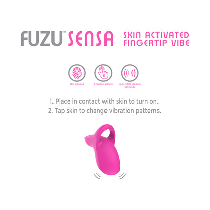 Fuzu Sensa Rechargeable Skin-activated Fingertip Vibe Pink