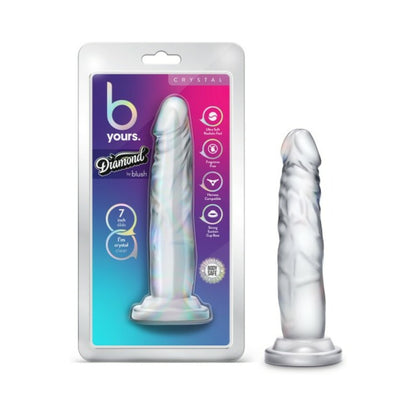 B Yours Diamond Crystal 7 In. Realistic Dildo Clear