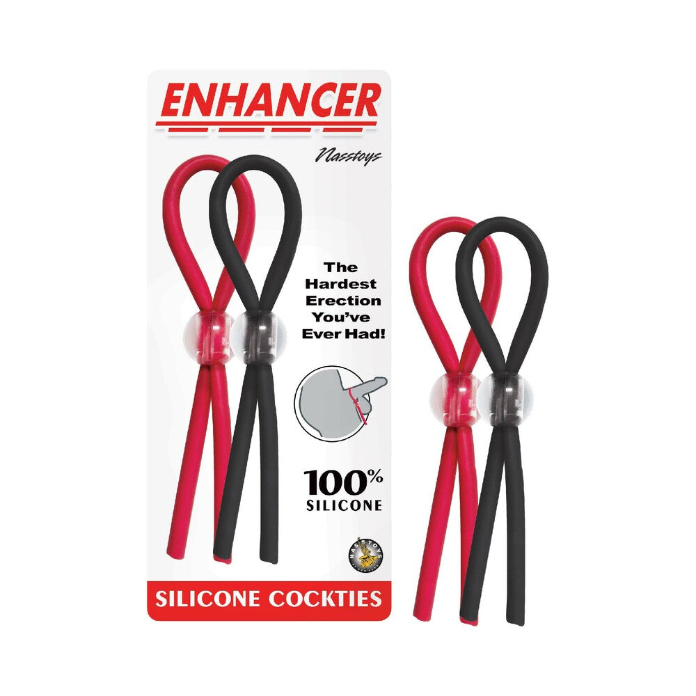 Nasstoys Enhancer Silicone Cockties Red &amp; Black