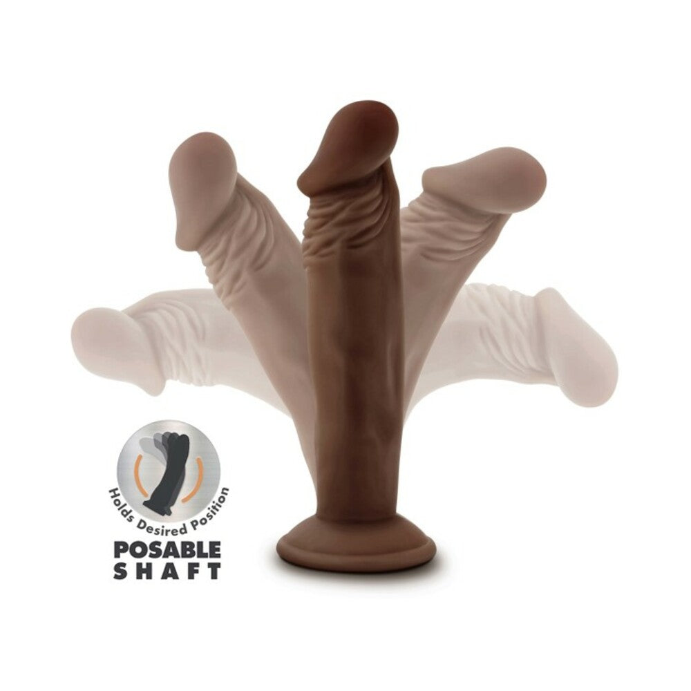 Dr. Skin Plus 6 In. Posable Dildo Chocolate