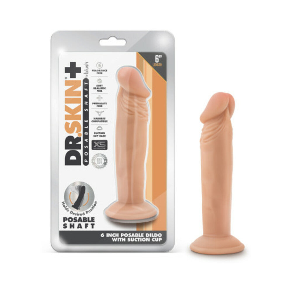 Dr. Skin Plus 6In Posable Dildo Vanilla