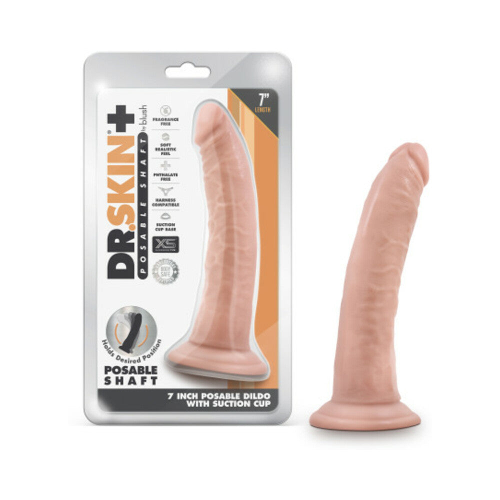 Dr. Skin Plus 7In Posable Dildo Vanilla