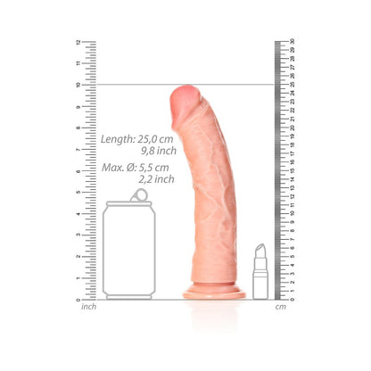Realrock Curved Realistic Dildo With Suction Cup 9 In. Light