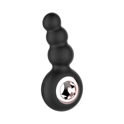 Gender Fluid Quiver Anal Ring Bead Vibe Silicone Black