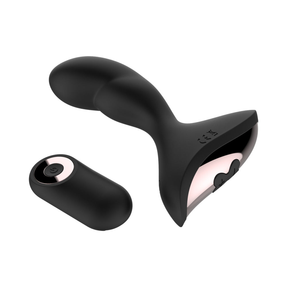 Gender Fluid Rumble Anal Vibe With Remote Silicone Black