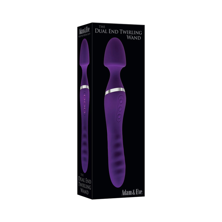 Adam &amp; Eve The Dual End Twirling Wand Silicone Purple